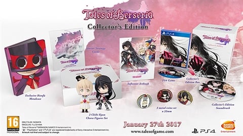 Tales of Berseria Collector's Ed. w/Figures, Coins, Artbook, Guide